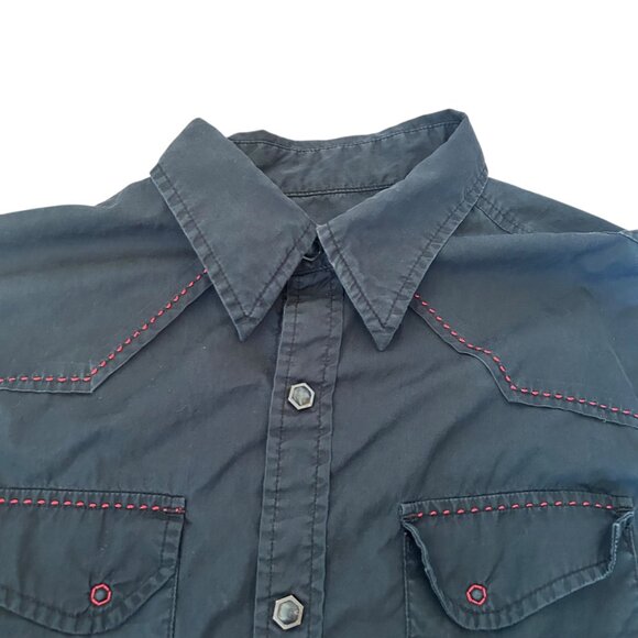 Vintage Redloop Levi's Black Western Button Up Shirt M - Picture 5 of 7